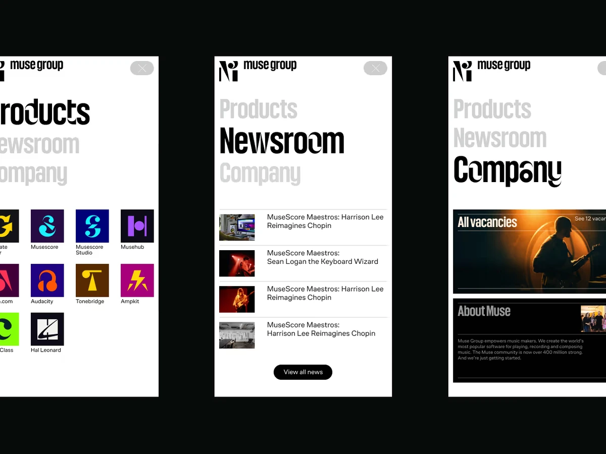Muse Group website thumbnail