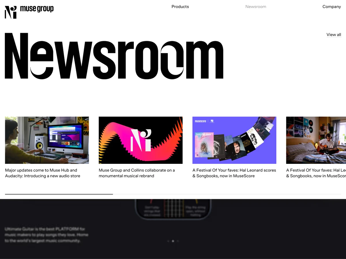 Muse Group website thumbnail